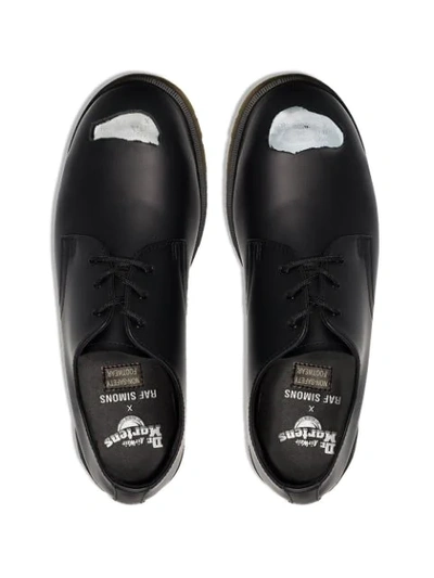 Shop Raf Simons X Dr Martens Leather Derby Shoes In Black