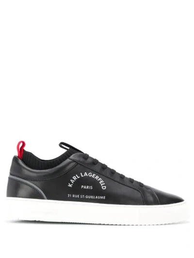 Shop Karl Lagerfeld Kupsole Maison Karl Lace Trainers In Black
