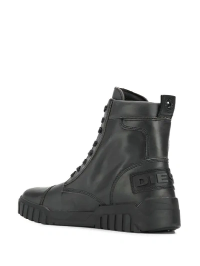 Shop Diesel Sneaker-style Ankle Boots In Black