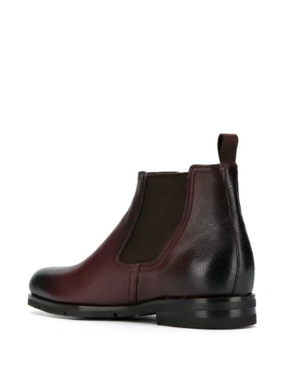 Shop Santoni Ankle Chelsea Boots In Red