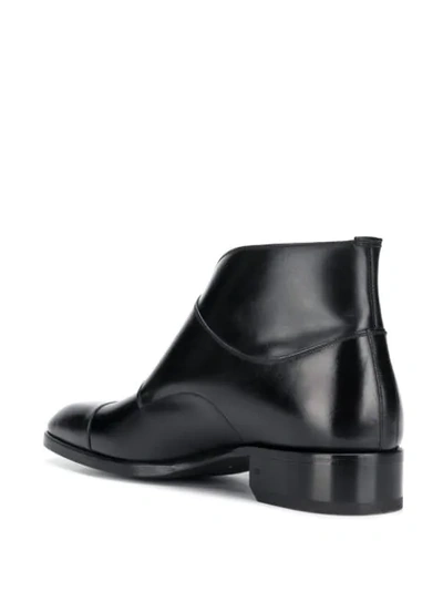 Shop Tom Ford Double Buckled Monk Shoes In Black