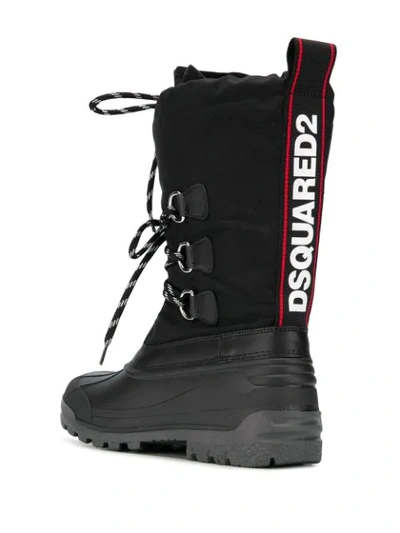 Shop Dsquared2 Lace-up Snow Boots In Black