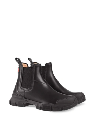 Shop Gucci Trekking Style Chelsea Ankle Boots In Black