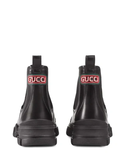 Shop Gucci Trekking Style Chelsea Ankle Boots In Black