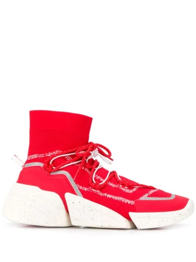 Shop Kenzo K-sock Sneakers In Red