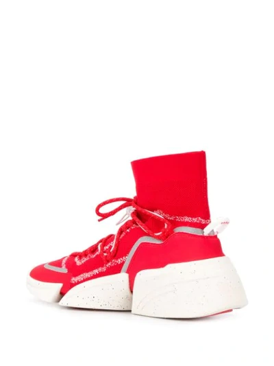 Shop Kenzo K-sock Sneakers In Red