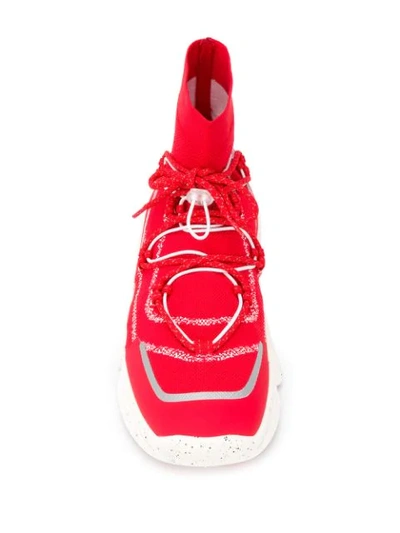 Shop Kenzo K-sock Sneakers In Red