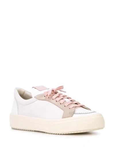 Shop Rhude X The Webster V1 Trainers In Wht Leather/ Gry Suede /brn