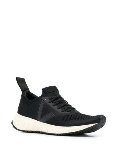 Shop Rick Owens Veja X Veja Sneakers In Black ,white
