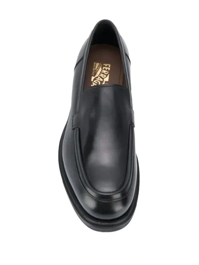 Shop Ferragamo Gancini Detailed Heel Loafers In Black