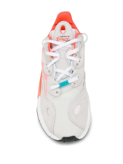 Adidas Originals Adidas Torsion X White/solar Red Sneakers In White