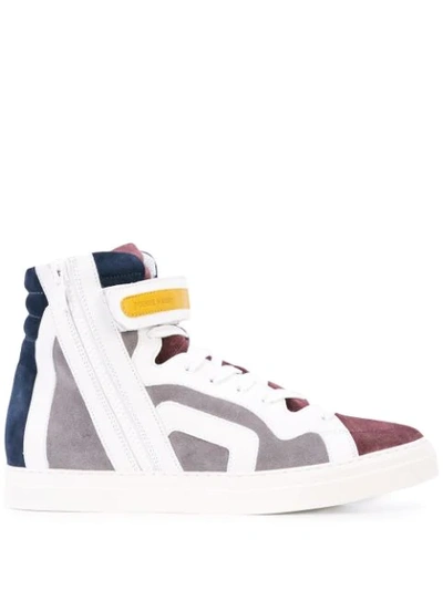 Shop Pierre Hardy Colour Block Hi-top Sneakers In Multicolour