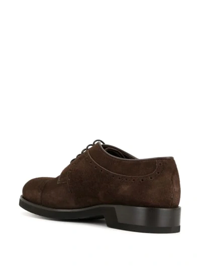 Shop Ermenegildo Zegna Classic Derby Shoes In Brown