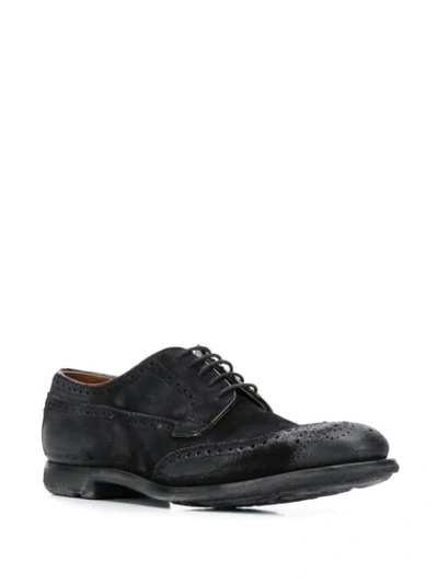 Shop Church's Distressed Oxford-style Brogues In Black