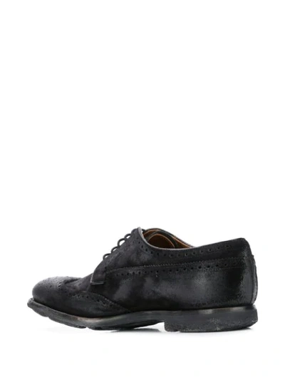 Shop Church's Distressed Oxford-style Brogues In Black