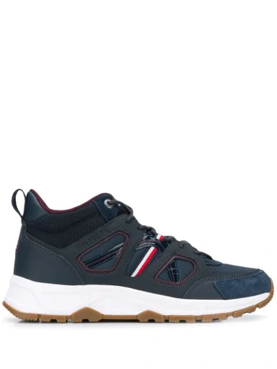 Shop Tommy Hilfiger Logo Low-top Sneakers In Blue