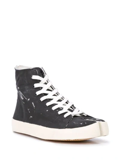 Shop Maison Margiela S57ws0253p3049 H1145 White/silver Furs & Skins->calf Leather In Black