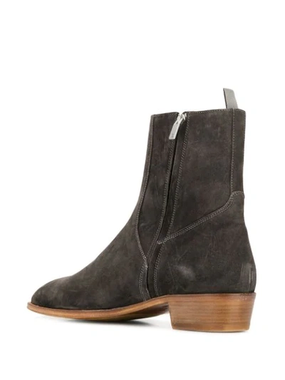Shop Represent Zip-up Ankle Boots In Grey