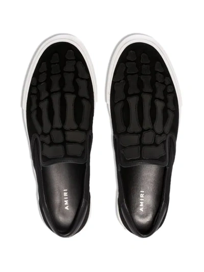 Shop Amiri Slip-on Sneakers In Black