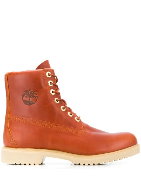 orange timberland boots