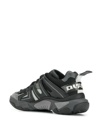 Shop Diesel 's-kipper' Sneakers In Black ,grey