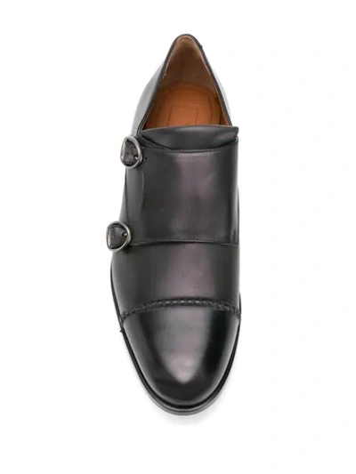 Shop Ermenegildo Zegna Leather Monk-strap Shoes In Black