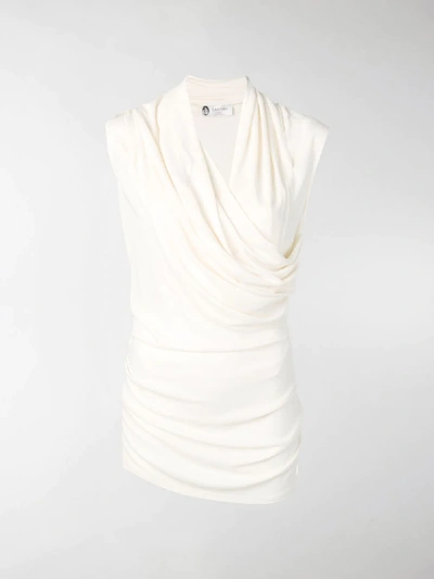 Shop Lanvin Sleeveless Jersey Top In White