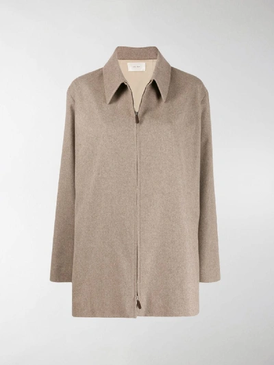 Shop The Row Hermia Oversized Cashmere Jacket In Neutrals