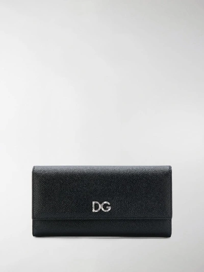 Shop Dolce & Gabbana Logo Continental Wallet In Black