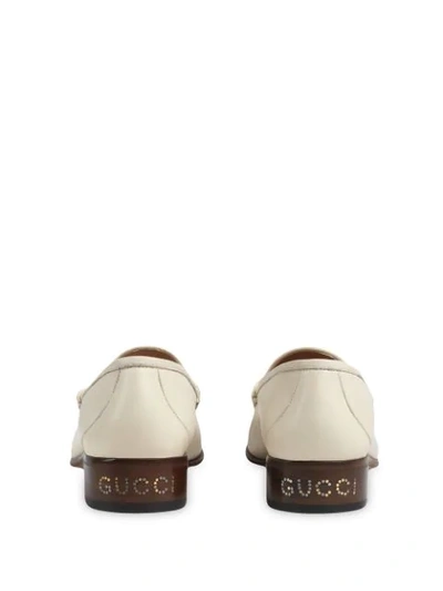 Shop Gucci Leather Loafer With Interlocking G Horsebit In White