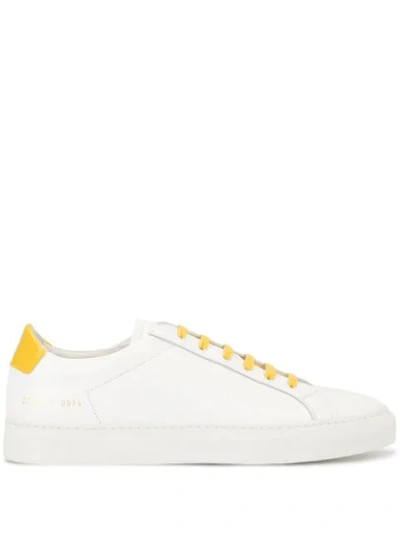 Shop Common Projects Contrast Shoelace Sneakers In White