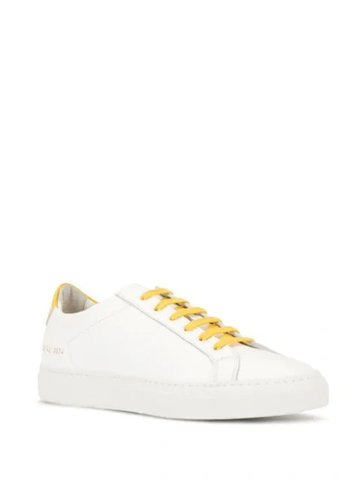 Shop Common Projects Contrast Shoelace Sneakers In White