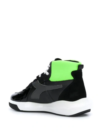 Shop Diadora Hi-top Sneakers In Black