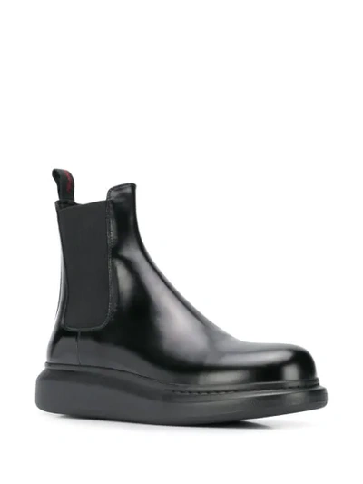 Shop Alexander Mcqueen Hybrid Chelsea Boots - Black