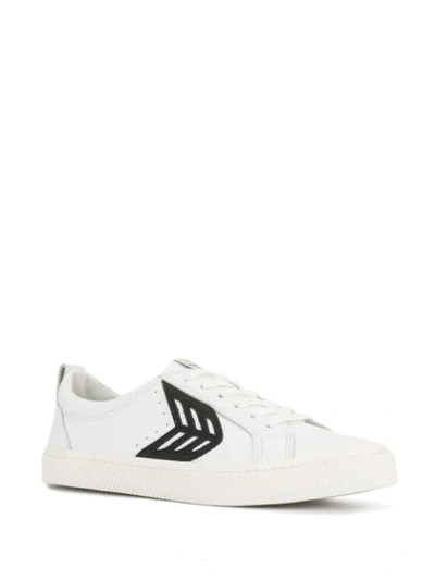 Shop Cariuma Catiba Low Off White Leather Black Logo Sneaker