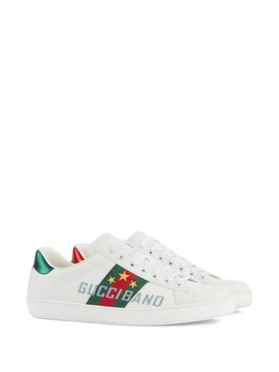 Shop Gucci Band Ace Sneakers In White ,multicolour