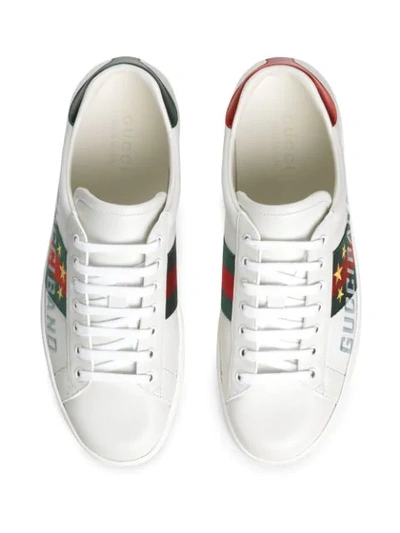 Shop Gucci Band Ace Sneakers In White ,multicolour