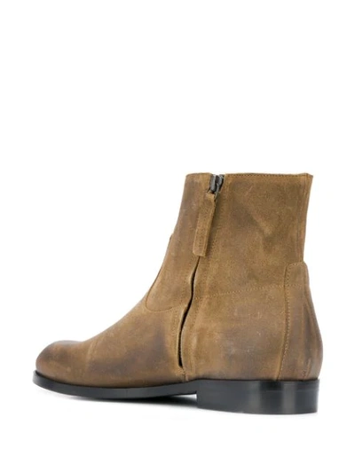 Shop Buttero Distressed Ankle Boots In Neutrals