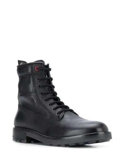 Shop Diesel Lace-up Ankle Boots In Black