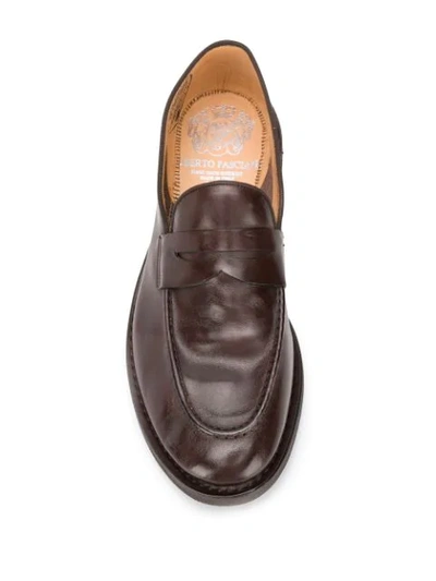 Shop Alberto Fasciani Slip-on Loafers In Brown