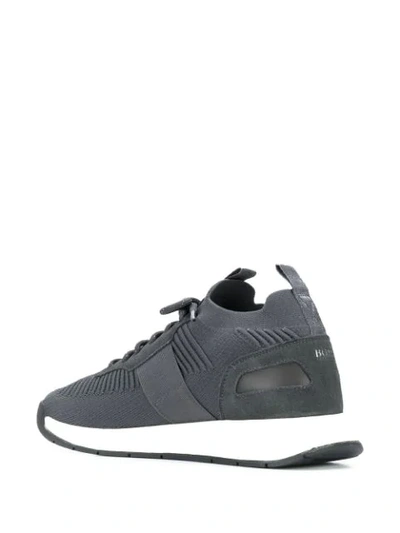 Shop Hugo Boss Titanium Run Sneakers In Grey