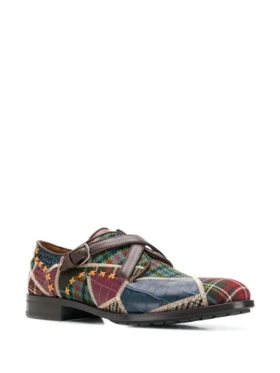 Shop Etro Patchwork Monk Shoes In 8000