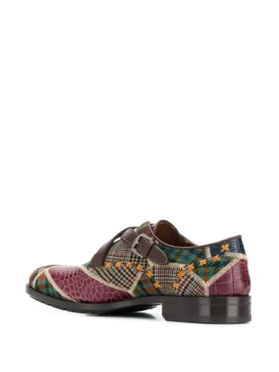 Shop Etro Patchwork Monk Shoes In 8000