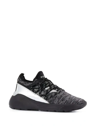 Shop Hogan Active One Low-top Sneakers In Silver Black