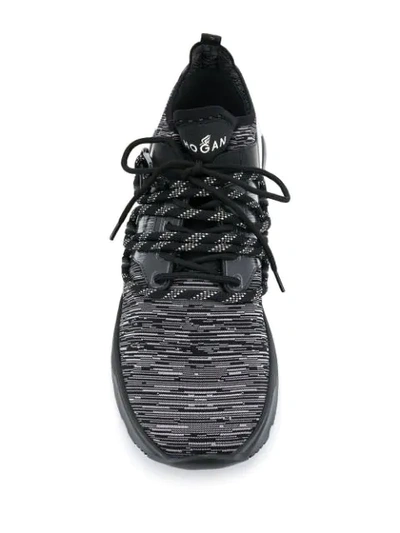 Shop Hogan Active One Low-top Sneakers In Silver Black