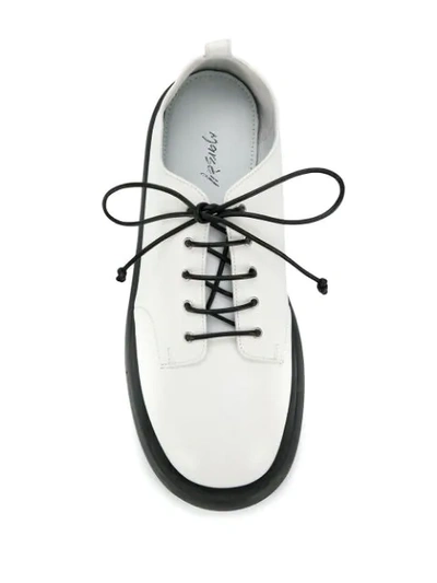 Shop Marsèll Tapered Heel Derby Shoes In White