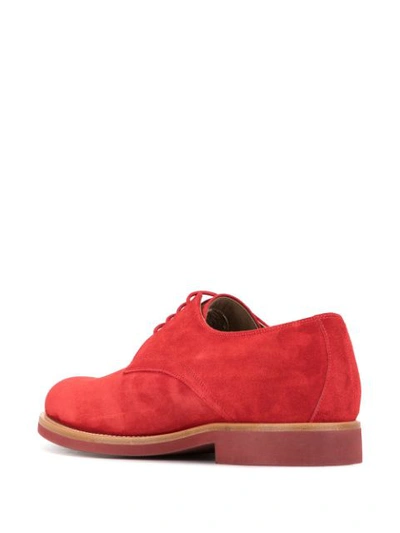 Shop Manolo Blahnik Tonal Derby Shoes In Red