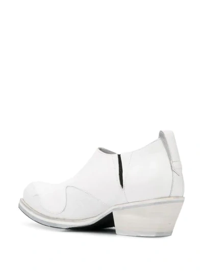 our legacy white cracked ankle boots