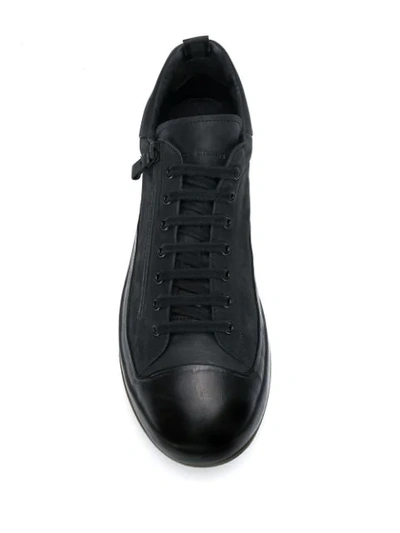 Shop Officine Creative Flat Lace-up Sneakers In Black