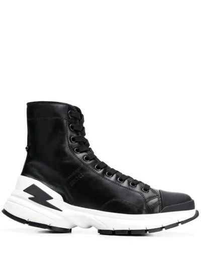 Shop Neil Barrett High-top Sneakers In Black